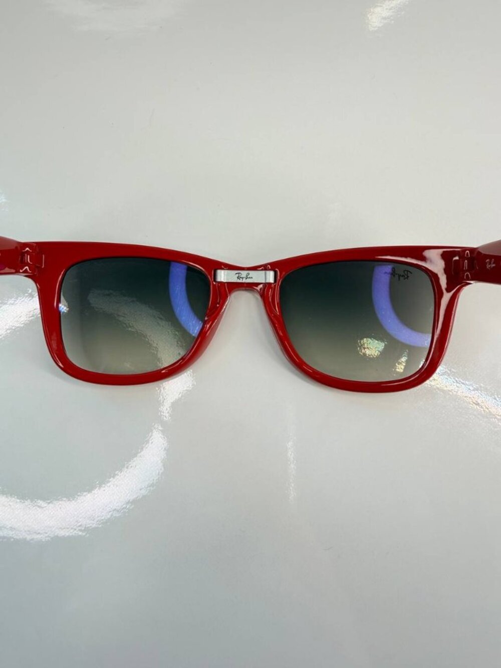 Ray-Ban Folding Wayfarer RB4105 Special Series Sunglasses – Red – Made in Italy - Picture 10 of 16